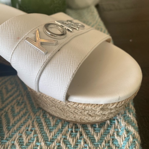 Michael Kors Wedges (White) w/Silver Hardware - Picture 9 of 12